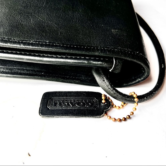 Vintage Coach Black Bag Leather Messenger Crossbody NYC - Picture 12 of 14